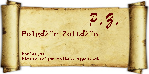 Polgár Zoltán névjegykártya